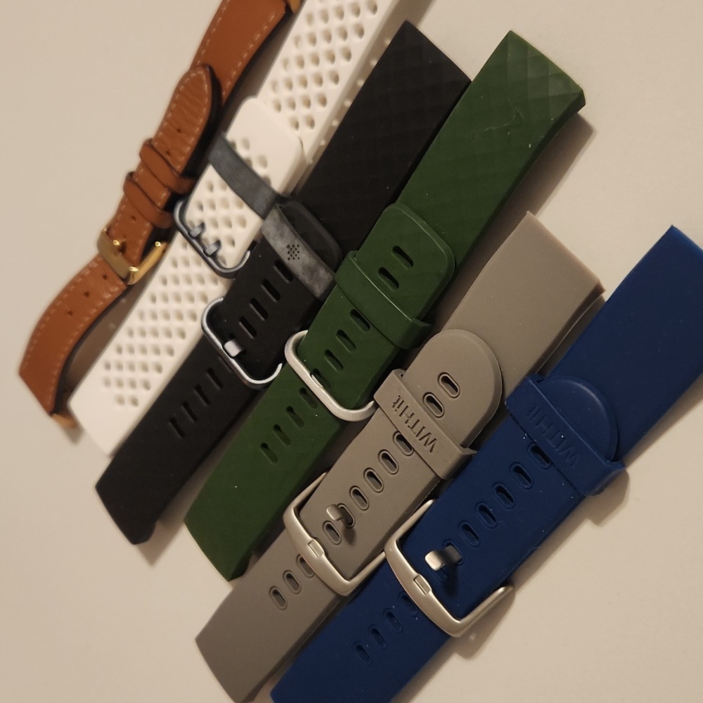 FitBit Charge 4 Watch Bands - Blue, Gray, Green, Black, White, Brown - Picture 2 of 8